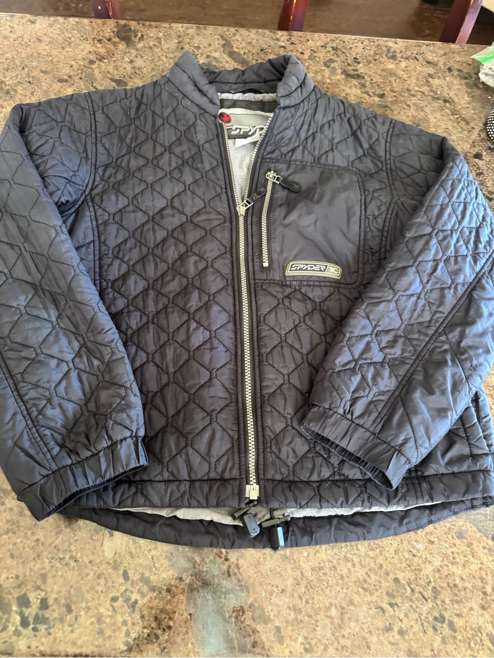 Spyder Kids Quilted Dark Blue Puffer Jacket